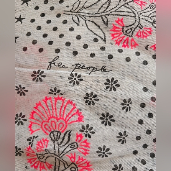 Free People Bag Gauze Boho Reusable Shopping Tote Floral - Picture 2 of 3